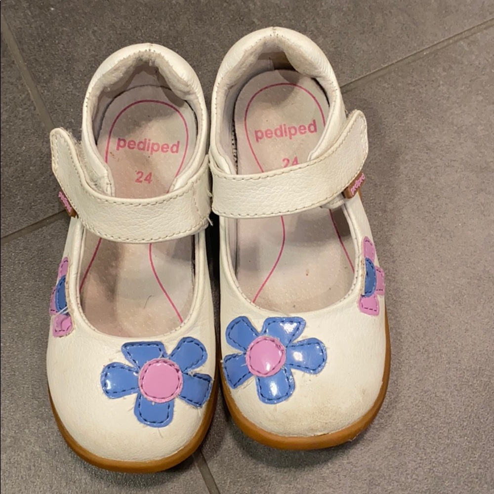 Pediped flex Mary Jane flower size 24 white